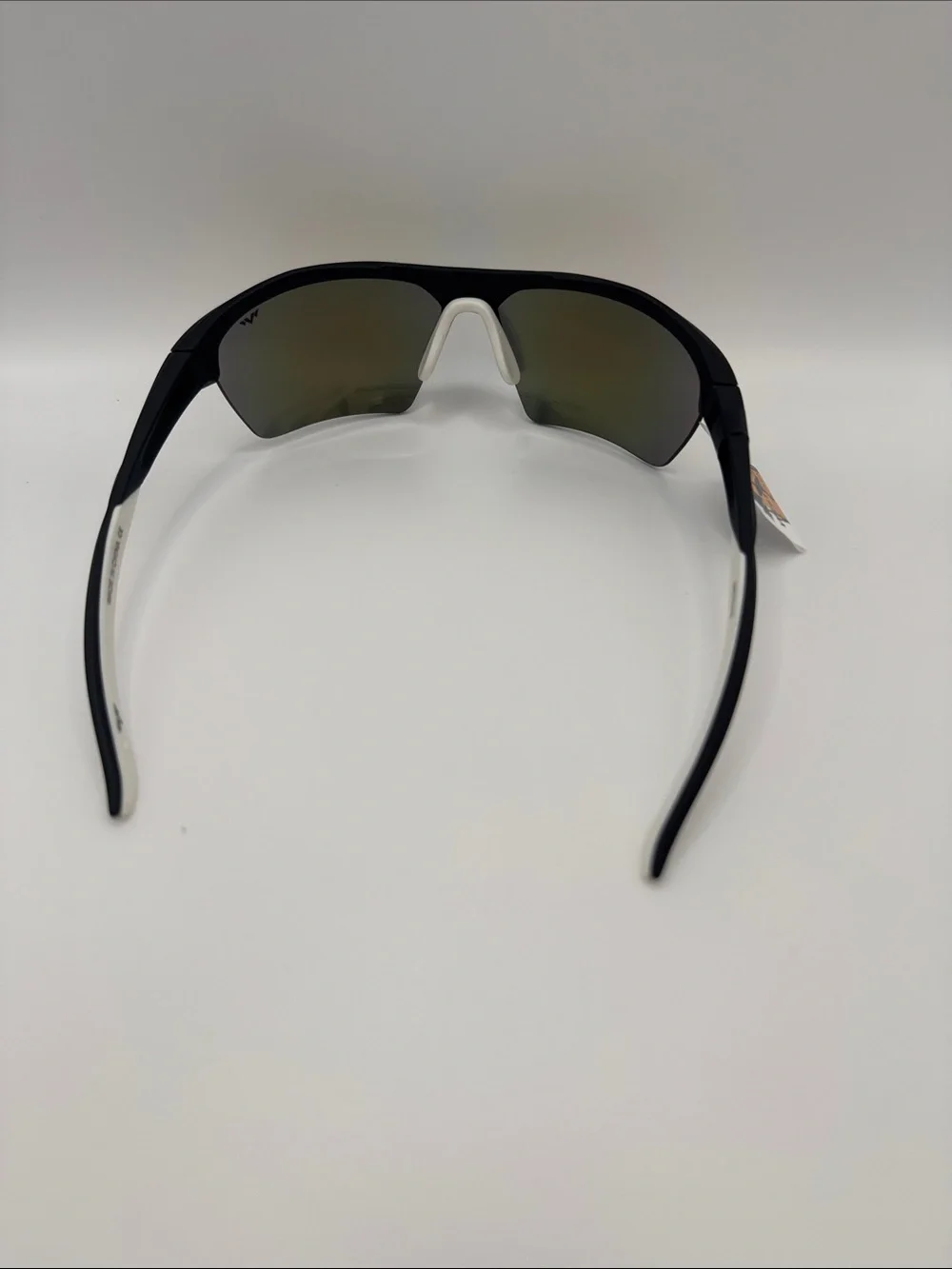 Sport Wrap Sunglasses with Yellow Mirrored Lenses